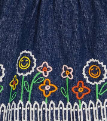 Robe en jean en coton brodé | Stella McCartney Kids