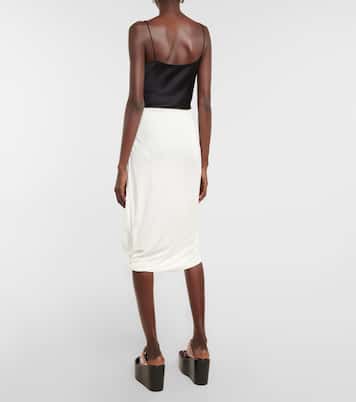 Draped jersey midi skirt | Dries Van Noten