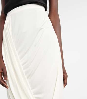 Draped jersey midi skirt | Dries Van Noten