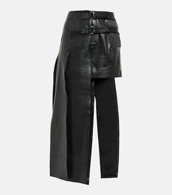 Asymmetrischer Minirock aus Leder | David Koma