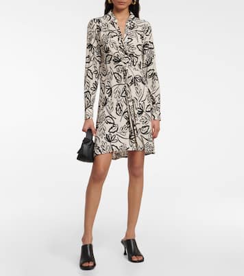 Stephie printed crêpe minidress | Velvet