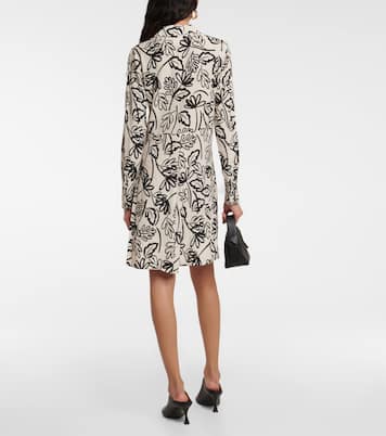 Stephie printed crêpe minidress | Velvet
