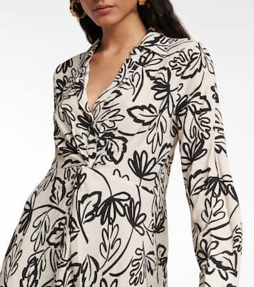 Stephie printed crêpe minidress | Velvet