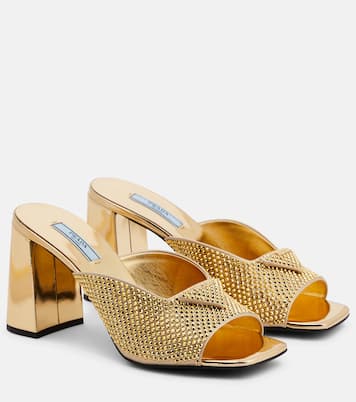 Crystal-embellished mules | Prada
