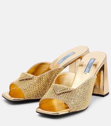Crystal-embellished mules | Prada
