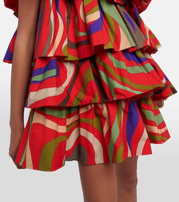 Marmo tiered cotton minidress | Pucci