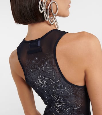 Embellished printed mesh bodysuit | Jean Paul Gaultier
