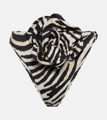 Corsage zebra-print bikini bottoms | Magda Butrym