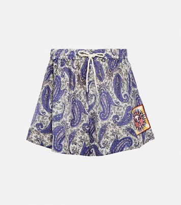 Shorts Devi in seta con stampa paisley | Zimmermann