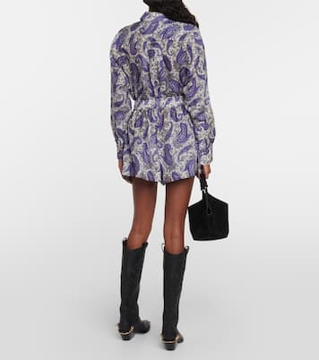 Shorts Devi in seta con stampa paisley | Zimmermann