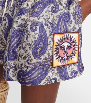 Shorts Devi in seta con stampa paisley | Zimmermann