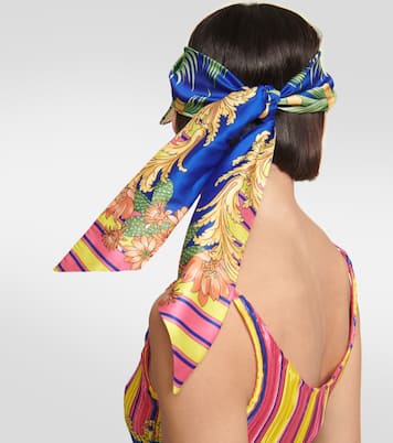Visiera effetto rafia con seta | Versace