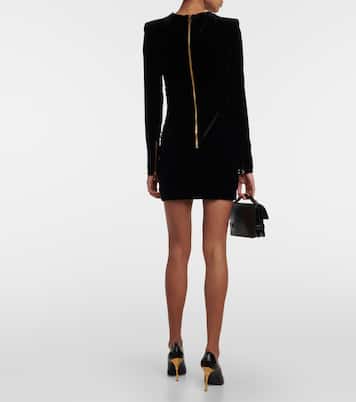 Embellished velvet minidress | Balmain
