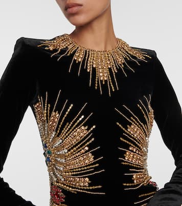 Embellished velvet minidress | Balmain