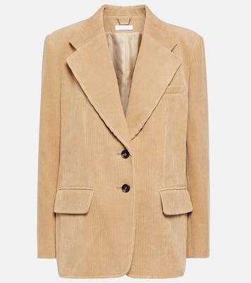 Blazer monopetto in velluto di cotone a coste | Chloé