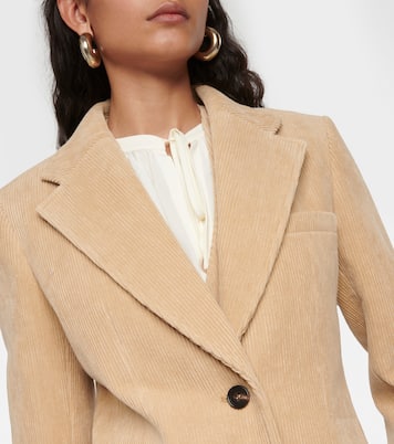 Blazer monopetto in velluto di cotone a coste | Chloé