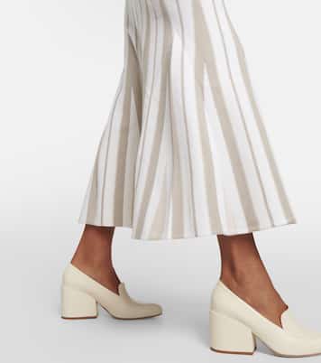 Striped off-shoulder virgin wool maxi dress | Gabriela Hearst