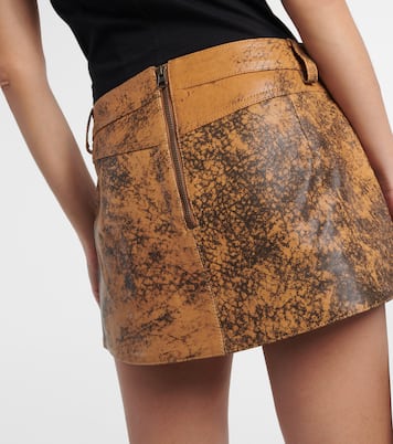 Minifalda de piel efecto desgastado | KNWLS