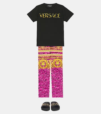 Leggings Baroccodile in jersey | Versace Kids