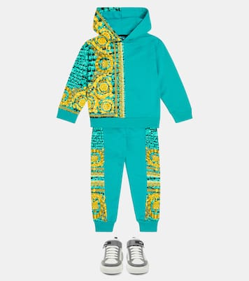 Baroccodile cotton jersey sweatpants | Versace Kids