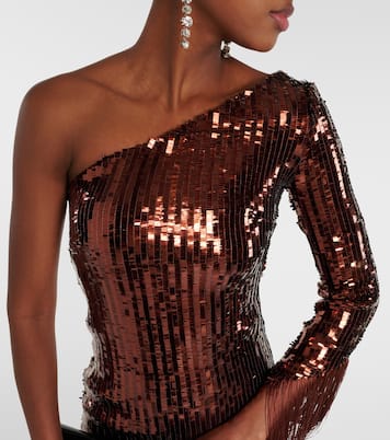Vestido Aventador Disco con lentejuelas y flecos | Taller Marmo