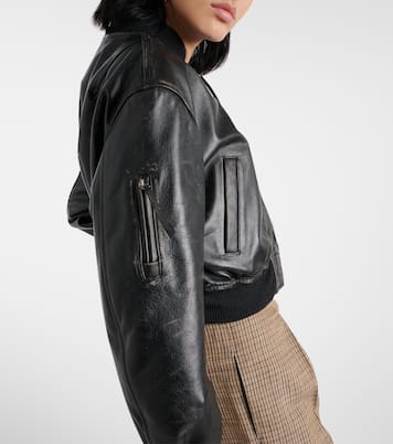 Veste bomber New Lomber en cuir | Acne Studios