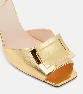 Pantoletten Trumpet aus Metallic-Leder | Roger Vivier