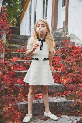 Verziertes Kleid aus einem Baumwollgemisch | Self-Portrait Kids