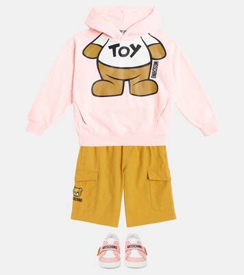 Felpa Teddy Bear in cotone con cappuccio | Moschino Kids