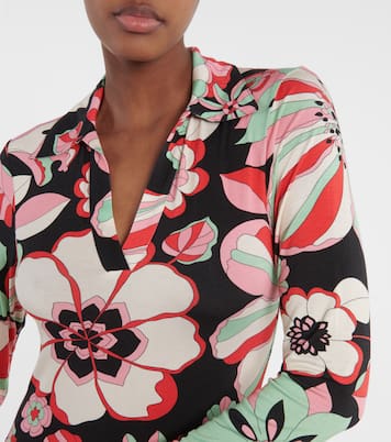 Vestido midi Tillie de jersey floral | Rixo