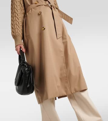 Trench Cicladi in gabardine di cotone e lana | Max Mara