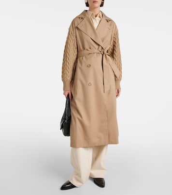 Trench Cicladi in gabardine di cotone e lana | Max Mara