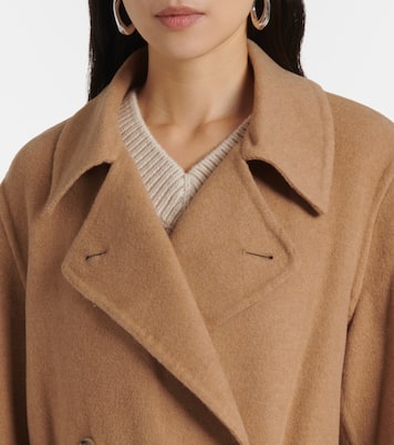 Belted double-breasted wool-blend coat | Vince