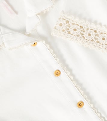 Camicia Wylie in cotone con crochet | Zimmermann Kids