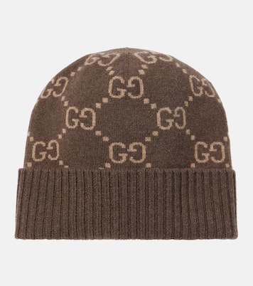 Gorro de cachemir con GG en jacquard | Gucci