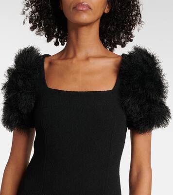 Abito midi in maglia con pompon | Givenchy