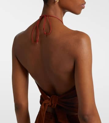 Top in suede con scollo all’americana  | Stouls