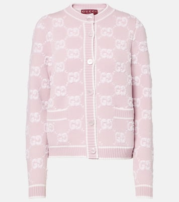 Cárdigan GG de jacquard de bouclé de lana | Gucci