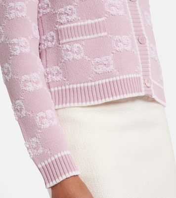Cárdigan GG de jacquard de bouclé de lana | Gucci