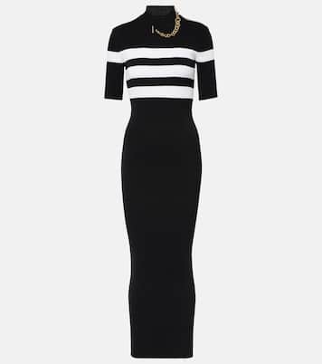 Abito lungo in jersey a righe | Jean Paul Gaultier