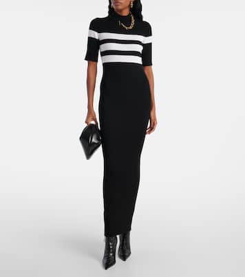 Abito lungo in jersey a righe | Jean Paul Gaultier