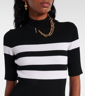 Abito lungo in jersey a righe | Jean Paul Gaultier