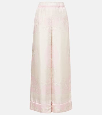 Printed silk twill pajama pants | Versace