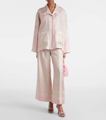 Printed silk twill pajama pants | Versace