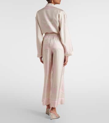 Printed silk twill pajama pants | Versace