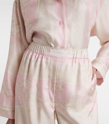 Printed silk twill pajama pants | Versace
