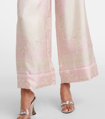 Printed silk twill pajama pants | Versace