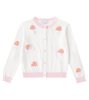 Cardigan in cotone con crochet  | Stella McCartney Kids