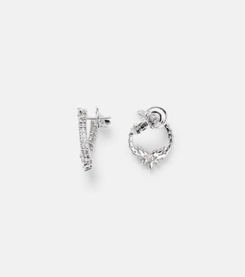 Orecchini a clip Y-Not in oro bianco 18kt con diamanti | Yeprem