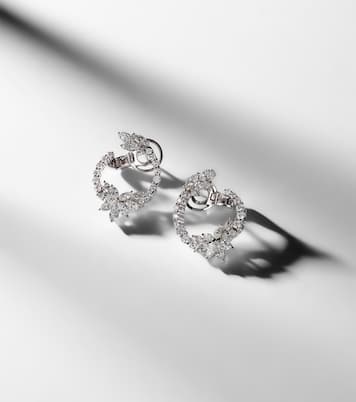 Orecchini a clip Y-Not in oro bianco 18kt con diamanti | Yeprem
